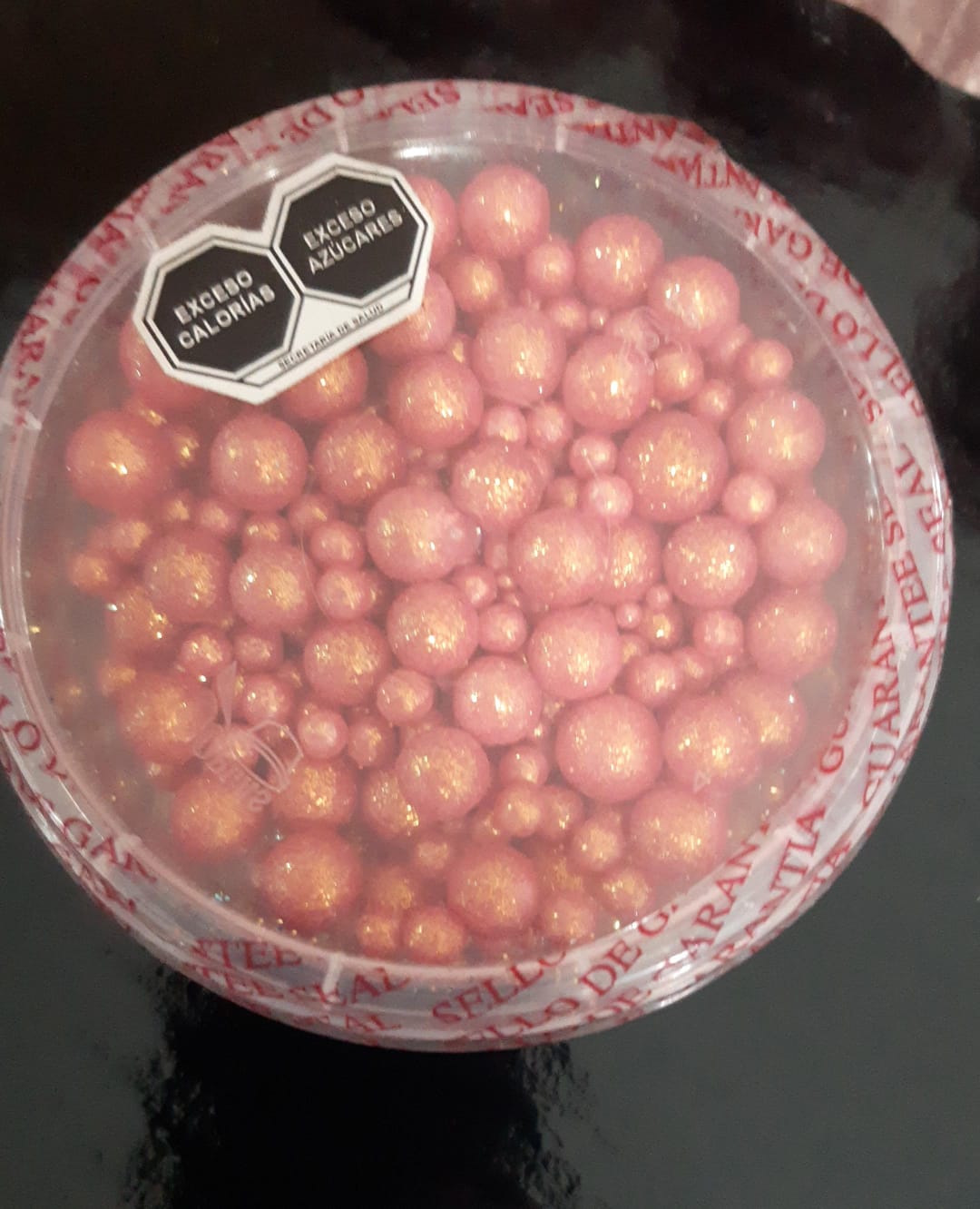 Mix de perlas diamantadas rosa toronja
