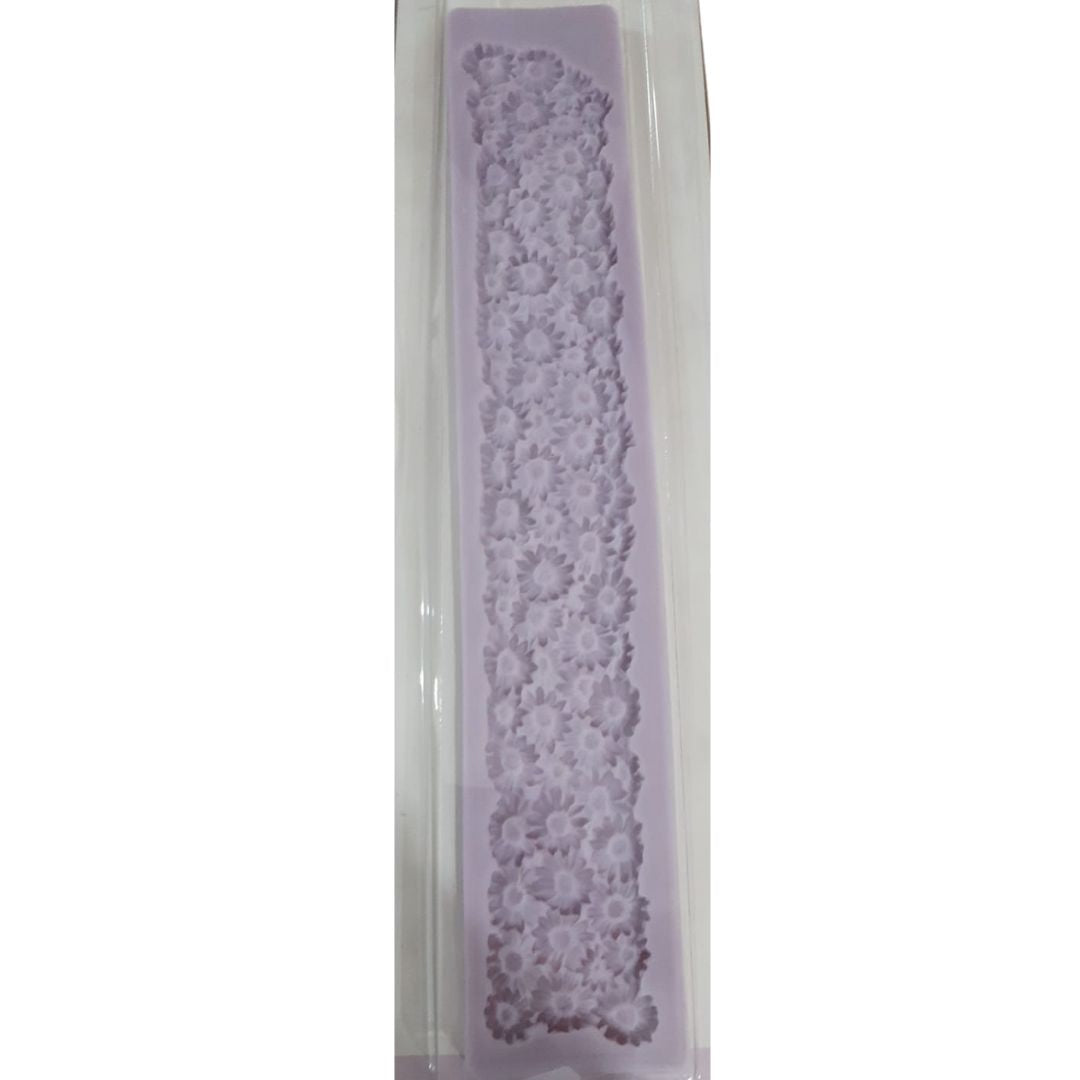 Borde de flores para fondant molde de silicón 2