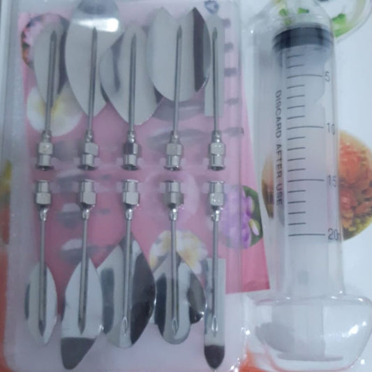 Juego de gurbias agujas para gelatina arte reposteria jeringa (B)