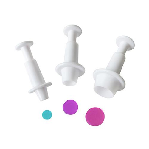 Cortador eyector circulo para fondant 3 pzas