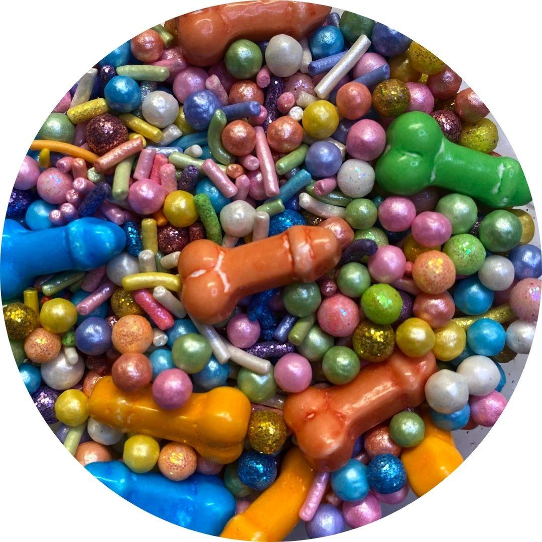 Mix sprinkles granillo perlas mini penes despedida soltera