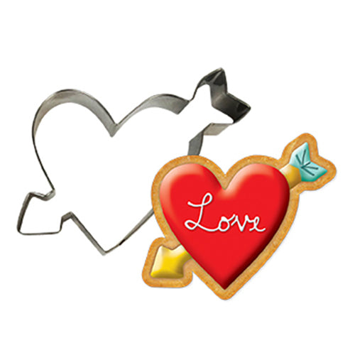 Cortador de corazón flechado