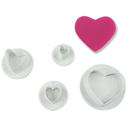 Juego de cortadores eyector corazón 4pzs