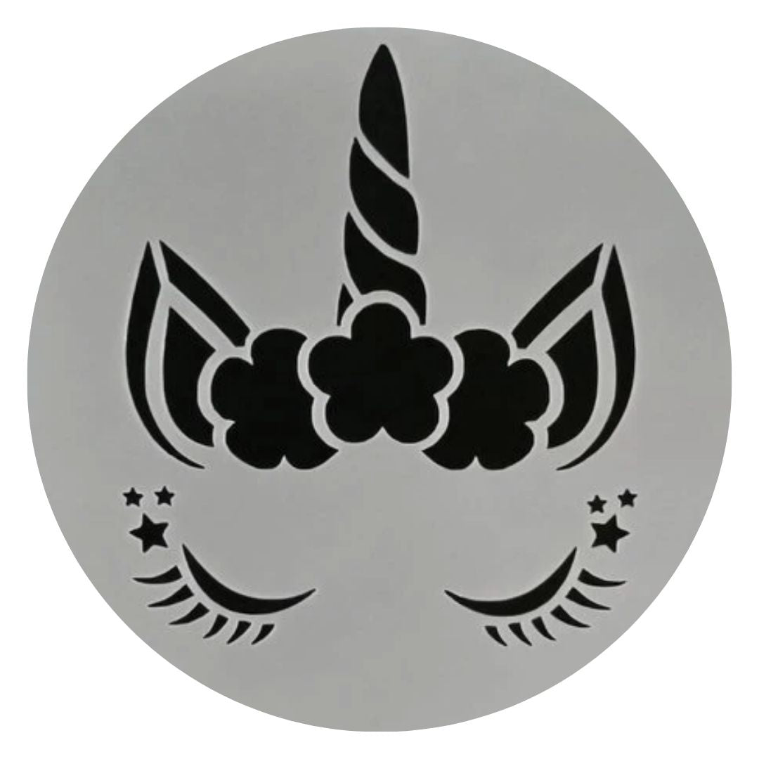 Stencil para pastel de unicornio