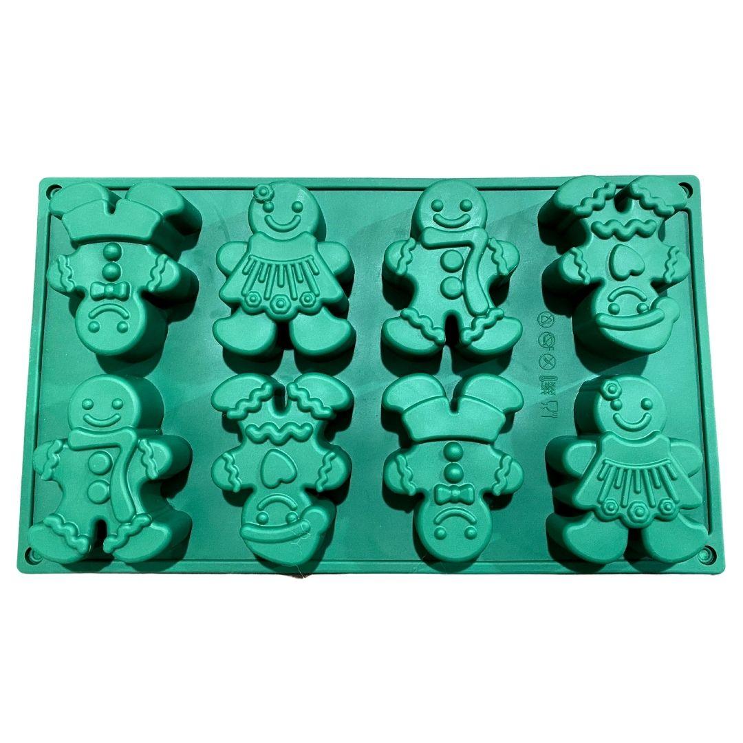 Muñeca hombre muñeco de jengibre molde de silicón 8 cavidades