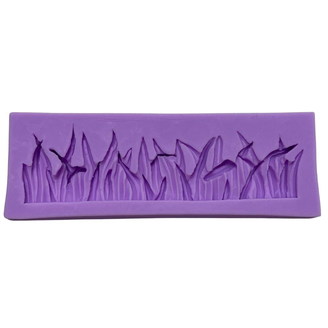 Molde de silicón textura pasto cesped repostería