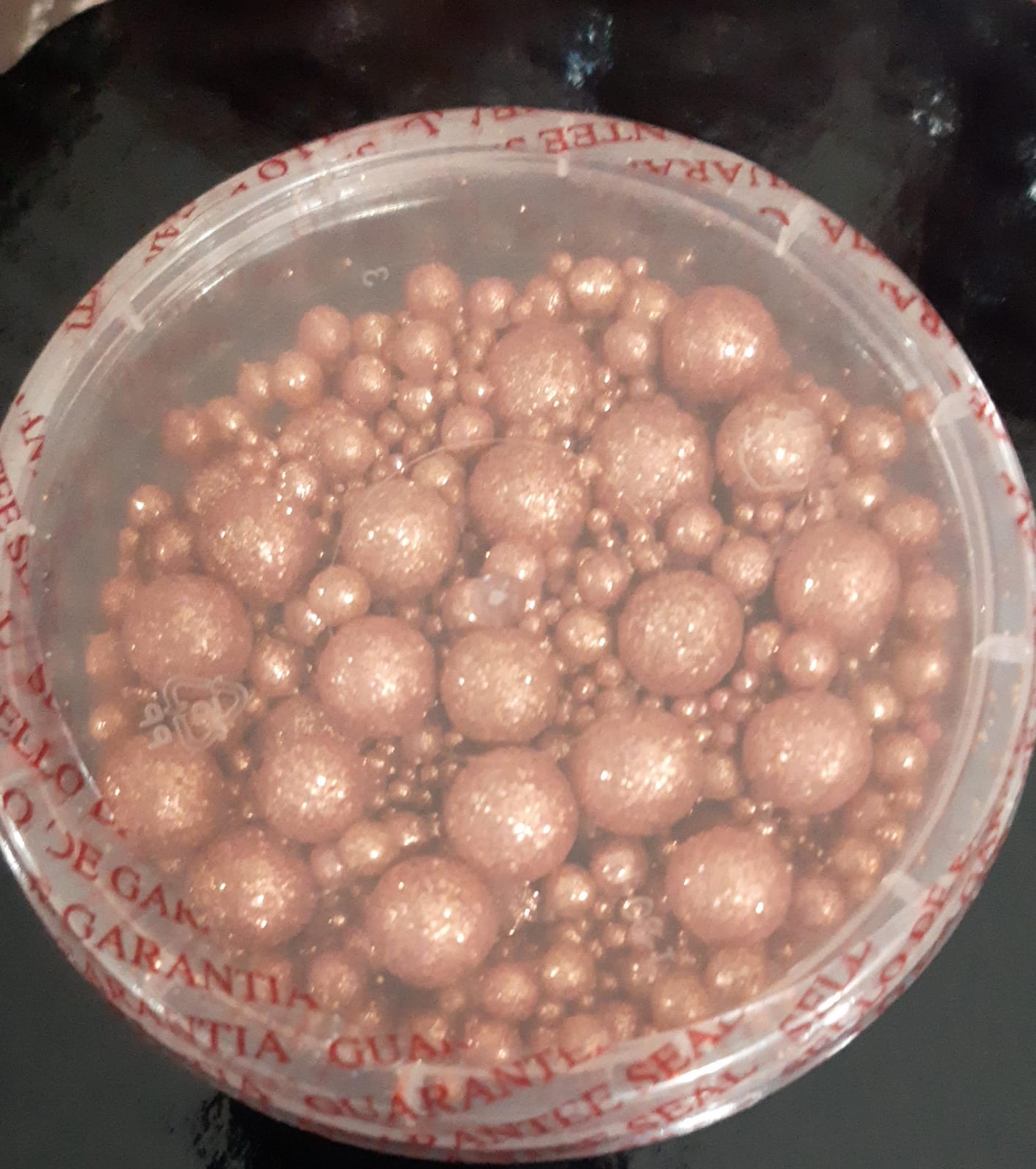 Mix de perlas diamantadas rose gold