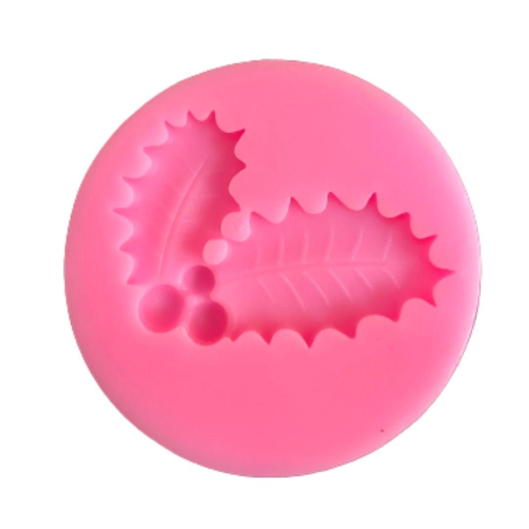 Muerdago marcador molde de silicón para fondant