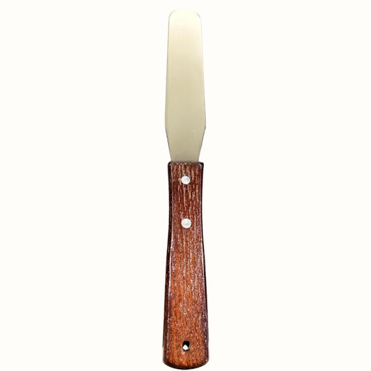 Espátula recta con mango de madera